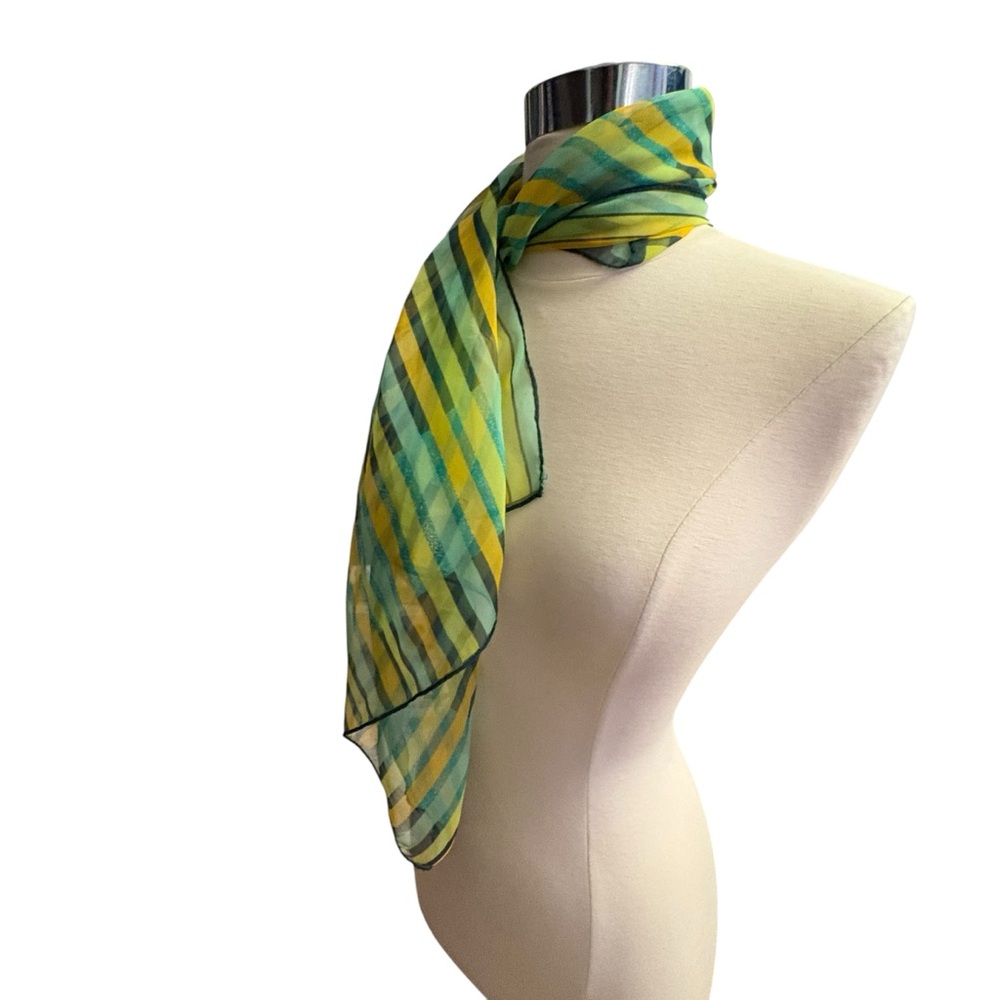 🔴5 for $40 SALE! 
Vintage Multi Colored Square Polyester Scarf - Picture 10 of 11